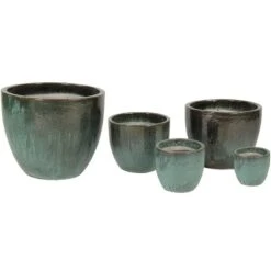 Glazed Egg - Moss Green - D60H52 Cm [pallet] -Planten Winkel 1954466736