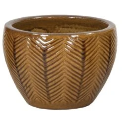 Portly Egg Fishbone - Honey - D30H20 Cm -Planten Winkel 1955655360