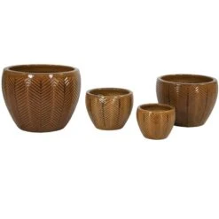 Portly Egg Fishbone - Honey - D38H27 Cm -Planten Winkel 1956743253